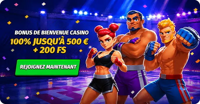 BigClash bonus de bienvenue casino 100% jesqu`a €500 + 200 FS